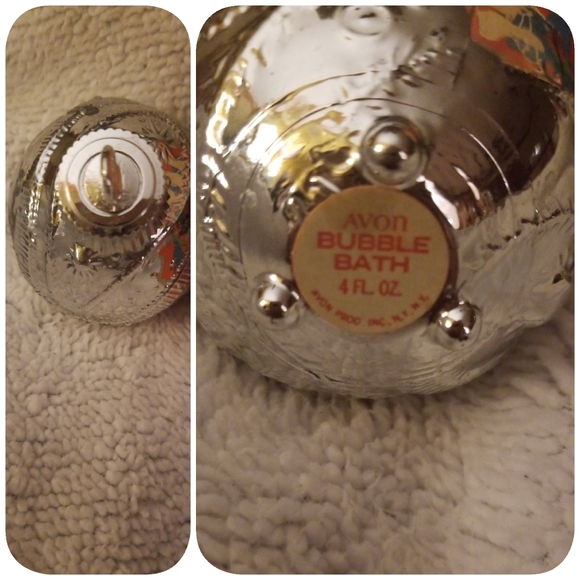 Vintage Avon Glass Holiday Ornament Bottle w/Box. - Picture 3 of 6